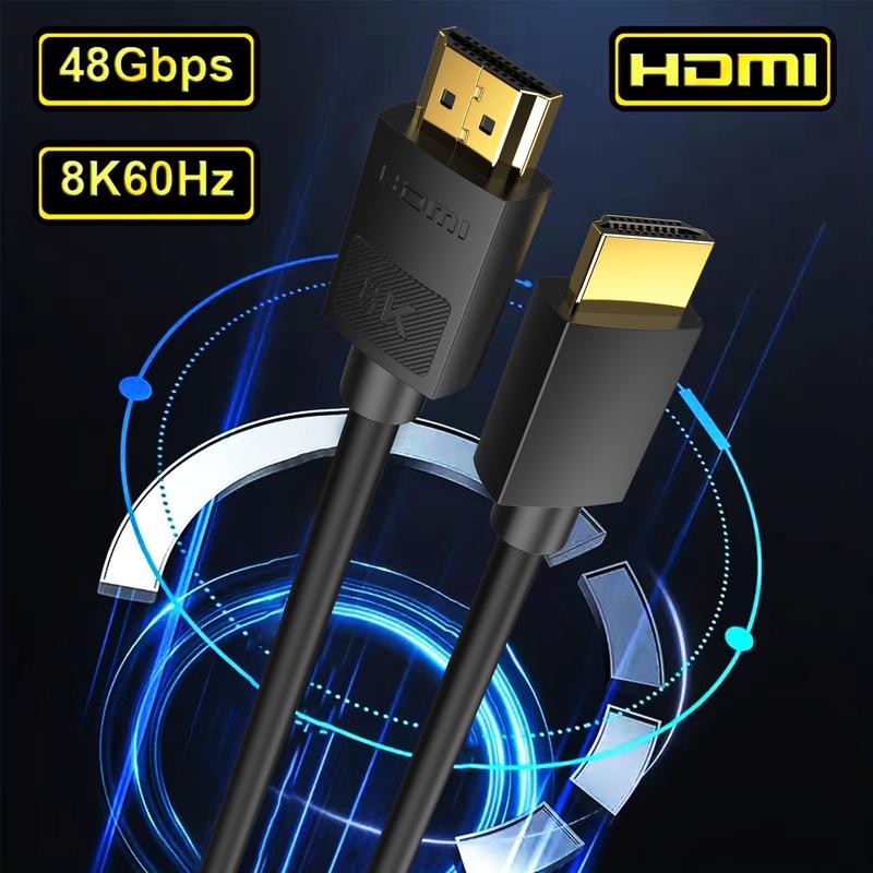 CYANMI 8K 10K 4K HDMI 2.1 Cable 48Gbps,Certified Ultra High Speed HDMI Cable Braided Cord-4K@120Hz 8K@60Hz, DTS:X, HDCP 2.2 & 2.3, HDR 10 Compatible with Roku TV PS5 HDTV Blu-ray Accessories