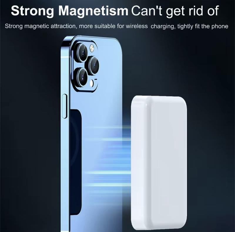 Power Bank Charger 2 in 1 10000mAh Magnetic Power Bank, Qi2 Certified 15W Super Fast MagSafe Compatible Portable Charger for iPhone 15 14 13 12Mini Pro Pro Max iPhone Watch Earphones Power Bank Power Bank