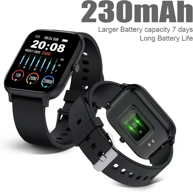 Smart Watch for Men Women Compatible with iPhone Samsung Android Phone 1.69 inch Full Touch Screen Bluetooth Chargeable