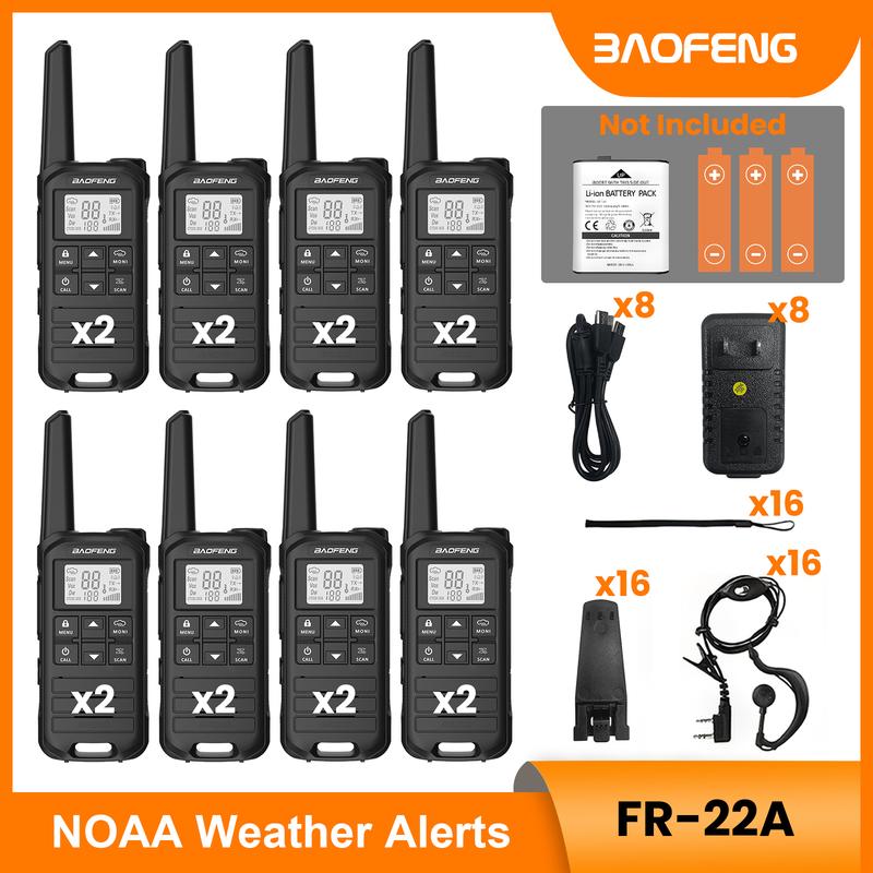 BAOFENG FR-22A Protable Ham Radio, Long Rang Walkie Talkie, Rechargeable Two Way Radio Suppor USB-C,Outdoor Camping Emergency Preparedness Audio Gear