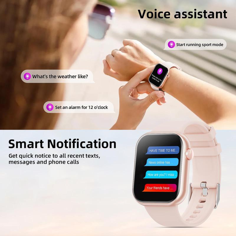 2024 New Multifunctional Men Women's Smartwatch, 1.85-inch Smart Watch with Answer Make Calls 100+ Sports Modes Message Reminder, IP67 Waterproof Smart Watch for Android iPhone Devices Christmas gifts Christmas decor, Stocking Fillers, Fitness Watch