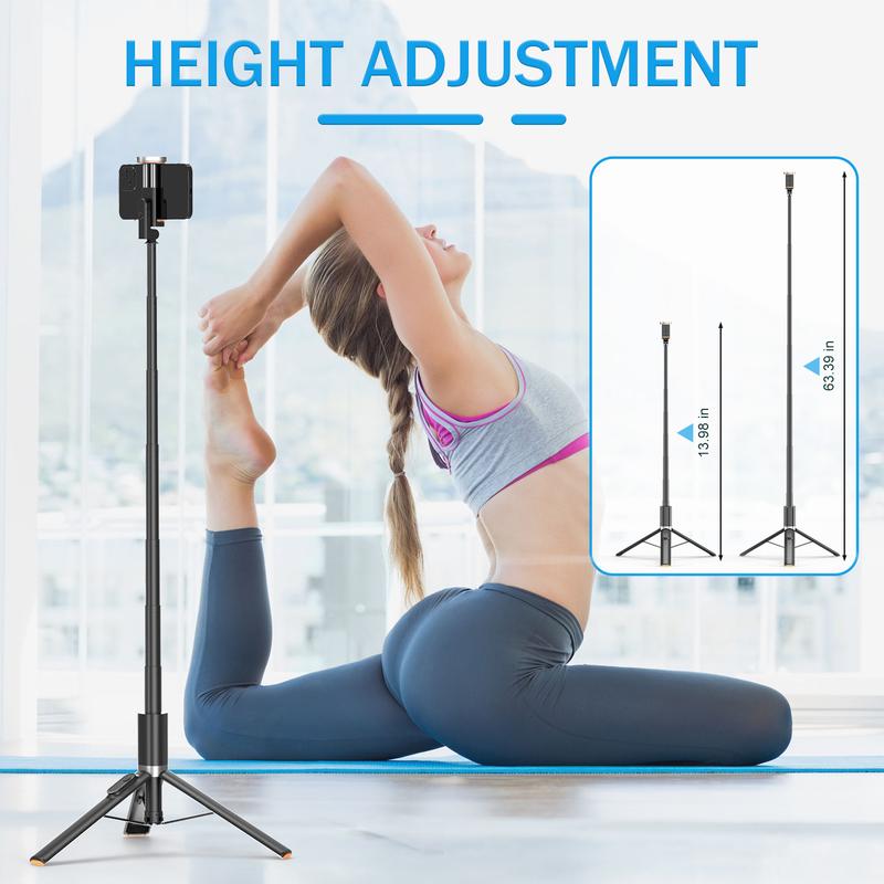 Portable Selfie Stick Tripod, 63