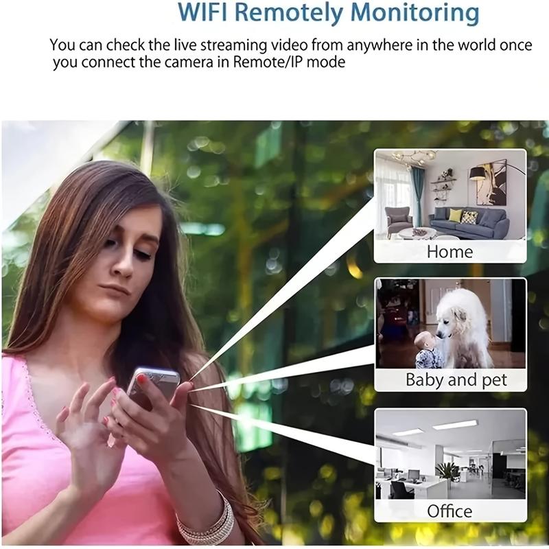 Mini WiFi Camera 720P HD Night Vision with Motion Detection Remote Monitoring 160 °mini camera cctv  Wide Angle Micro Baby Monitor for Home, Office, Shop, Warehouse