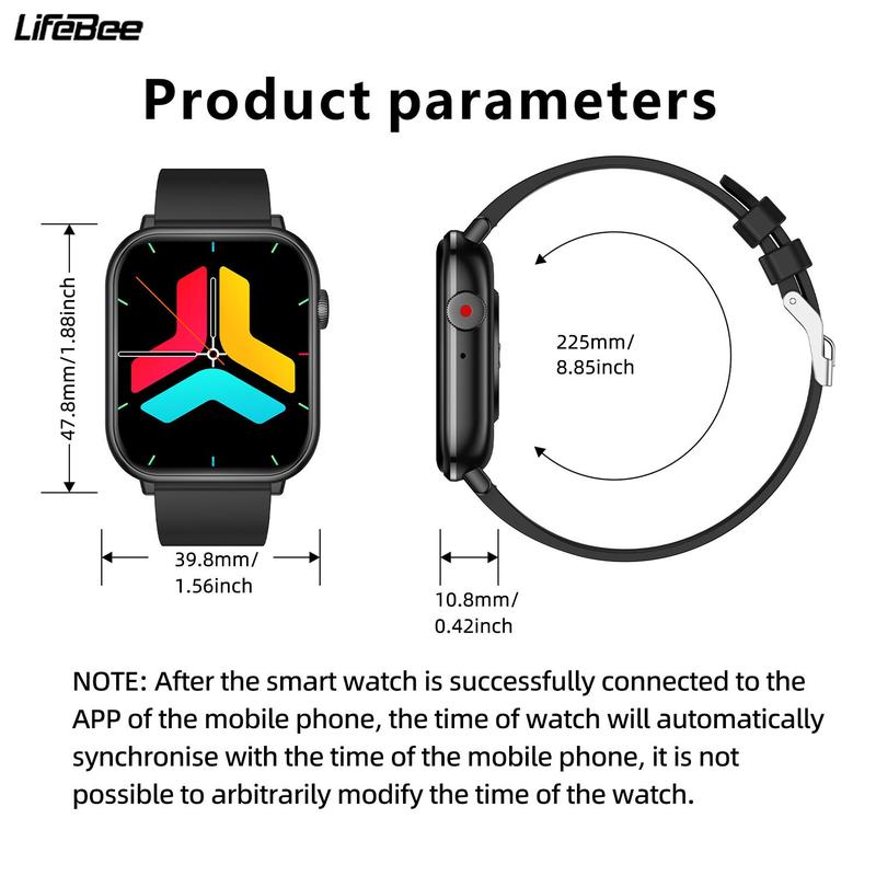 Summer Smart Touch Screen Watch, Touch Screen Smartwatches, Smart Watch for iPhone Fitness Tracker Smartwatches, Sports Watch, Spring Season Gifts, Smart Wearable Wristwatch, Men's Tech Gadgets, Wearable Devices, Fitness Watch, Android Watch