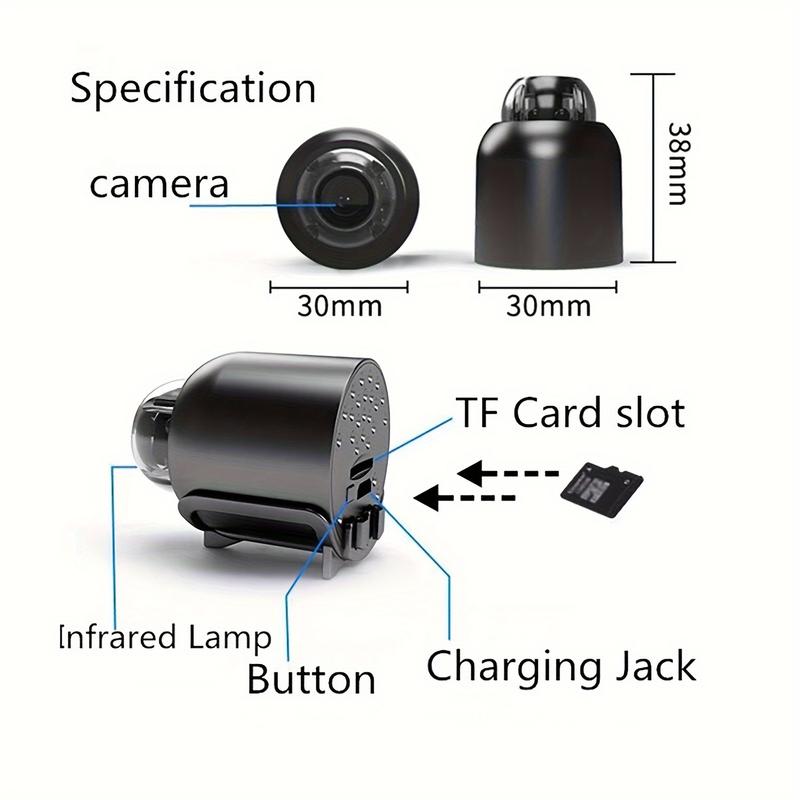 Mini WiFi Camera 720P HD Night Vision with Motion Detection Remote Monitoring 160 ° Wide Angle Micro Baby Monitor for Home, Office, Shop,mini camera cctv  Warehouse