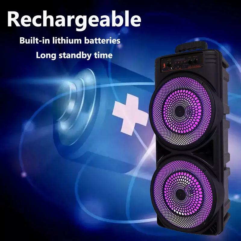 Bluetooth Speakers Big Powerful Wireless TWS Loud Portable Speaker LED Lights