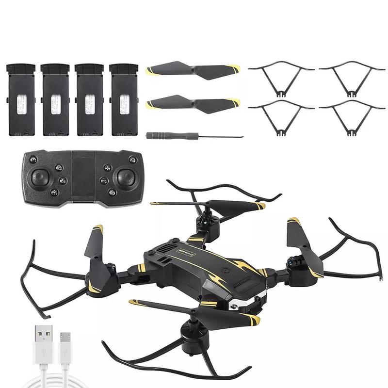 2024 New RC Drone With 8K HD Dual Camera WiFi FPV Foldable Quadcopter +4 Battery