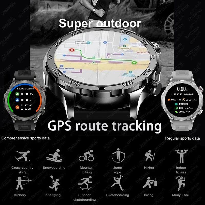 2024 New Bluetooth Call Smart Watch Men For Huawei AMOLED HD Large Screen Heart Rate NFC IP68 Waterproof GPS Sports Smart Watch