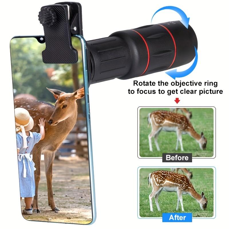 18X25 Long Focus Mobile Phone Lens, High Magnification Zoom, Ideal for Camping and Outdoor Photography