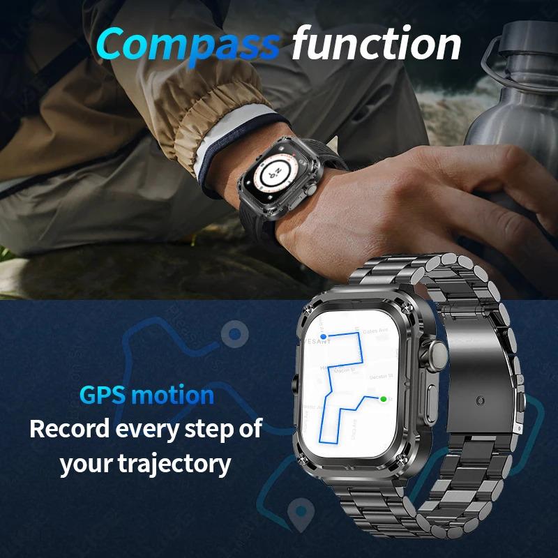 New GPS track smart watch for Xiaomi Huawei Compass 460mAh large battery sport watches NFC 2.1 