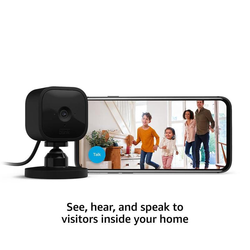 2 Pack Blink Mini Indoor 1080p Wi-Fi Security Camera with Motion Detection, Night Vision - Black