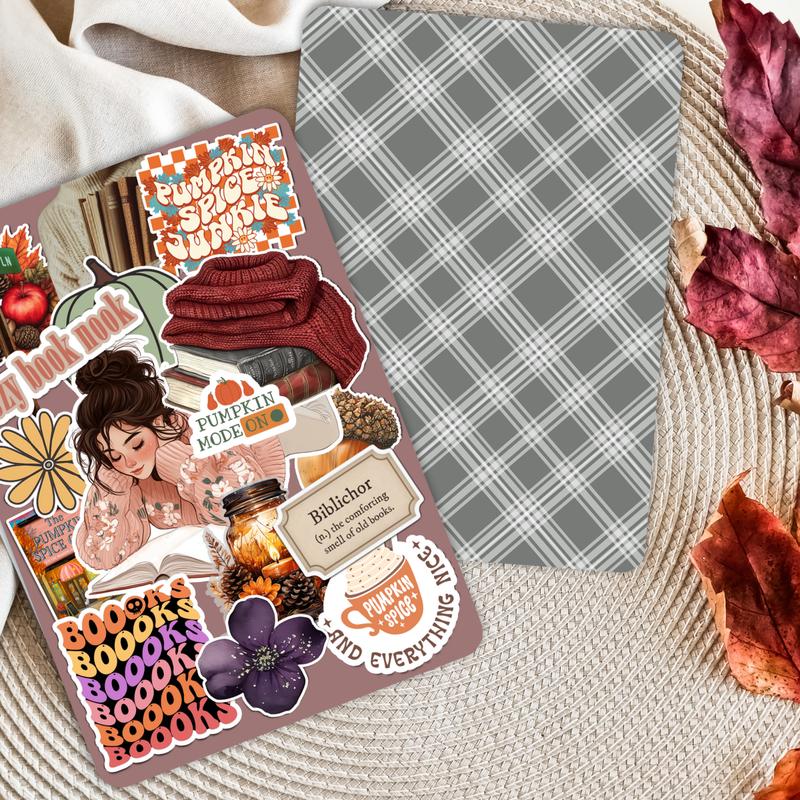 Pumpkin Spice Reader- E-Reader Cardstock Inserts