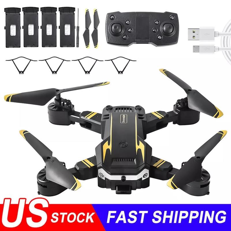 2024 New RC Drone With 8K HD Dual Camera WiFi FPV Foldable Quadcopter +4 Battery