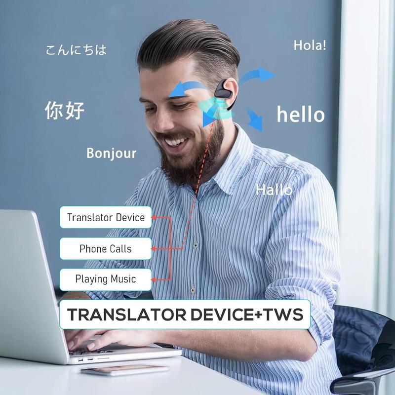 Language Translator Earbuds: 3in1 Translator Earphones for 144 Languages & Accents & 8 Offline Translation Packs OWS