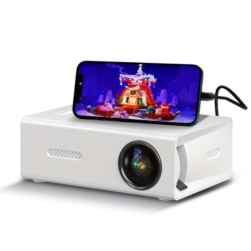 Mini Projector - High-Definition, Portable, Compatible with HDTV, USB, SD, and Holder, Perfect for Home Cinemas, Outdoor Camping, and Holiday Gifts