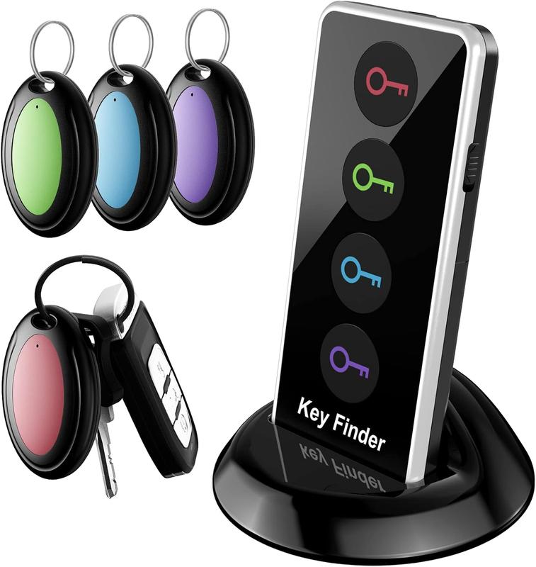 Key Finder, 1 Set Key Finder with 4 Counts Signal Receiver, Party Gift for Elder, Party Favors for Longer, Party Supplies, 2 Aaa Batteries Required