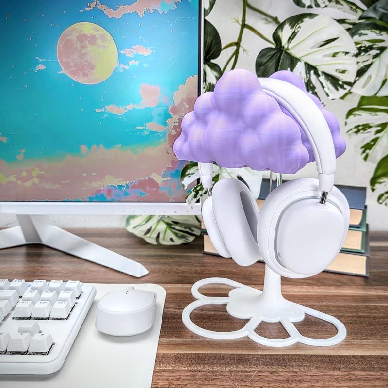 BeamTeam3D Cloud Headphone Stand - Office Desk Organizer