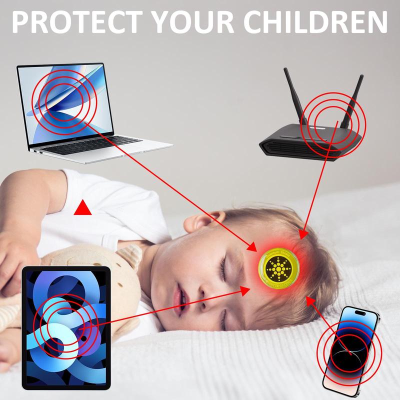 Portable Anti-radiation Sticker, 6 Counts Universal EMF Protective Sticker for Phone, Earbuds, Laptop, Microwave & Fridge