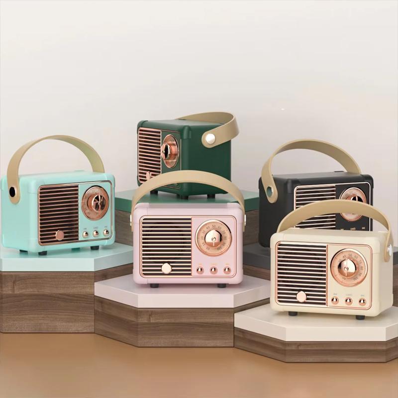 Portable Wireless Speaker, 1 Count USB Rechargeable Retro Radio Design Speaker, Wireless Bluetooth-compatible Speaker for Home, Outdoor, Car, Travel