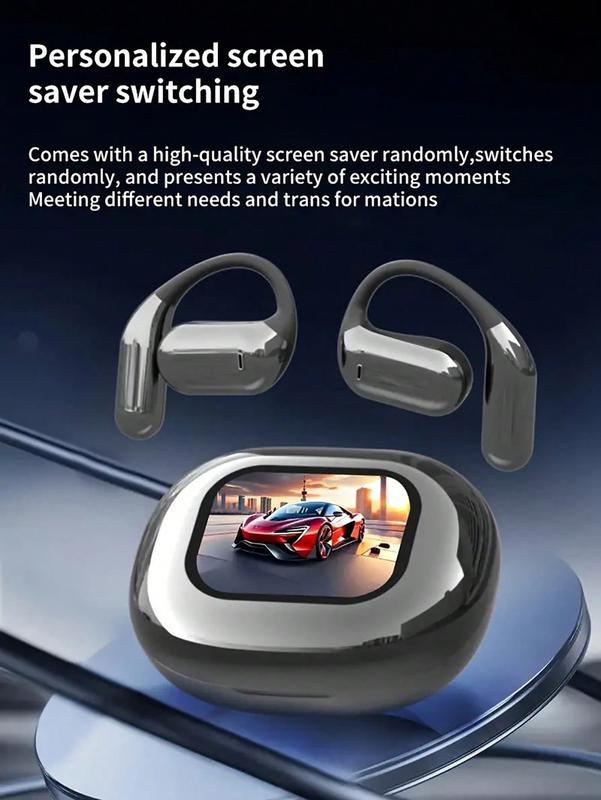 Touch Screen Earbuds,Over The Ear Earbuds,Intelligent Touch Screen Open Bluetooth Earphones,Q16Pro Touch Screen Display Earbuds,True Wireless Open Ear Earbuds Bluetooth 5.4,Noise Reduction