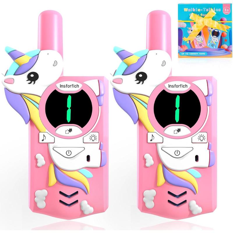 Unicorn Walkie Talkies for Kids,Toys Gifts for 3 4 5 6 7 8 9 Year Old Boys Girls,3 Channels 2 Way Radio Toy, 2 Miles Range for Outside, Camping, Hiking (Blue)… Transform RC