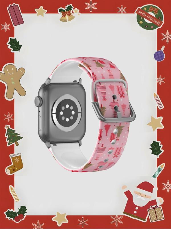 Cute Christmas Themed Watch Band, Soft Elastic Breathable Comfortable Replacement Watch Band for Apple Watch Ultra Series SE 9 8 7 6 5 4 3 2 1, Smart Watch Accessories