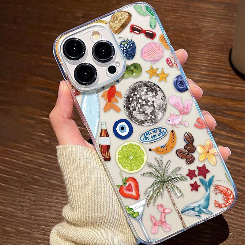 Fashionable TPU Phone Case, Decorative Phone Protector Cover, Phone Accessories Compatible with iPhone 11 12 13 14 15 16 Pro Max