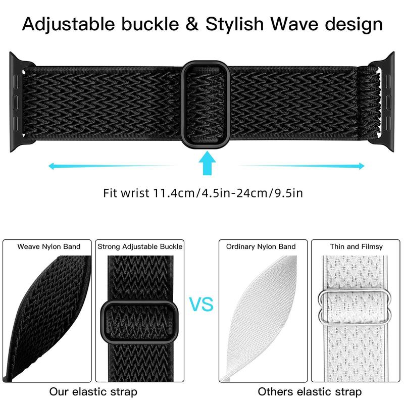 Soft Watch Band, Nylon Watch Band (Band Only), Comfortable Sports Smart Watch Loop Band, Wearable Accessories for Apple Watch