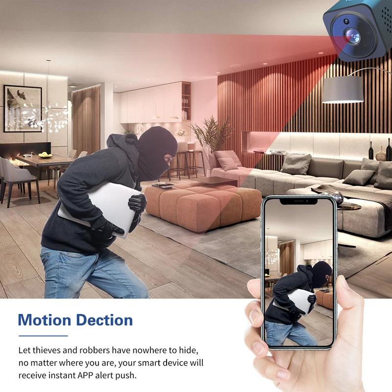 HD WiFi Mini Camera Dual Voice Intercom Remote Night Vision DV Security Cameras Audio Recorder Magnetic Attraction Cam