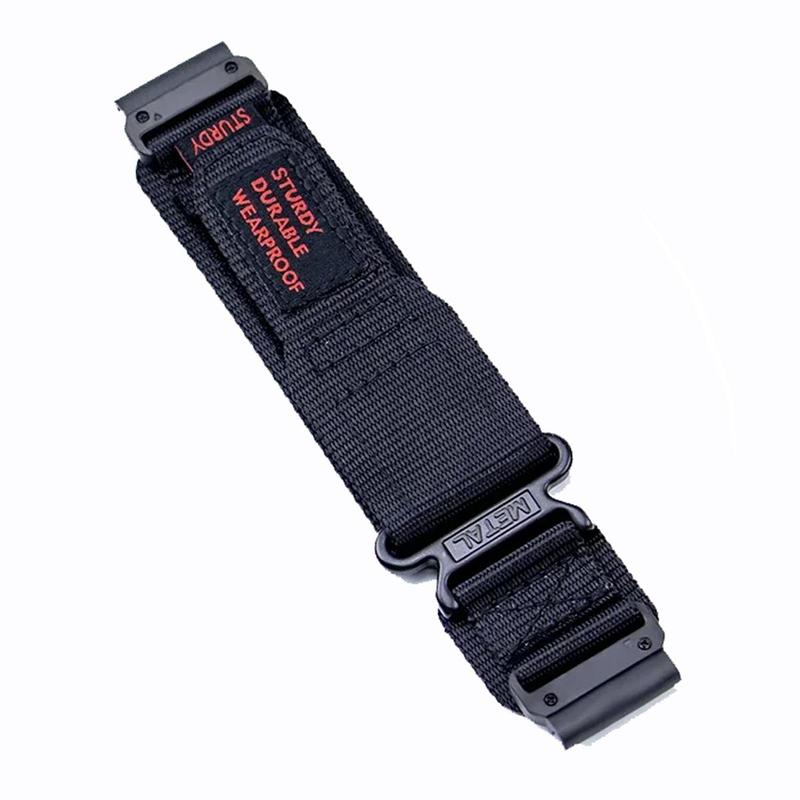 Nylon Watch Band (Band Only),1 Count Solid Color Adjustable Watch Band, Durable Velcro Design Watch Band for Garmin Fenix 5 5S 5X 6X 7X