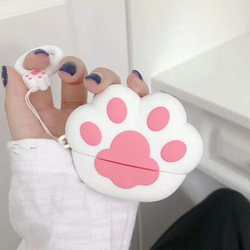 Cute Cartoon Cat Claw Design Earphone Case, 1 Count Earphone Protector Cover, Soft Silicone Earphone Case Compatible with AirPods 1 2 3 Pro Pro 2