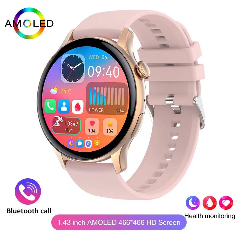 2024 True AMOLED Smart Watch Ladies Screen Always Show Time 466*466 HD Health Tracker Voice Calling Smartwatch Women For Xiaomi