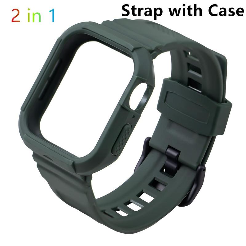 2 in 1 Smart Watch Band (Case & Band Only), 1 Count Replacement Watch Band for Apple Watch Ultra, Watch Band for iWatch Series 9 8 SE 7 6 5 4 3 2 1