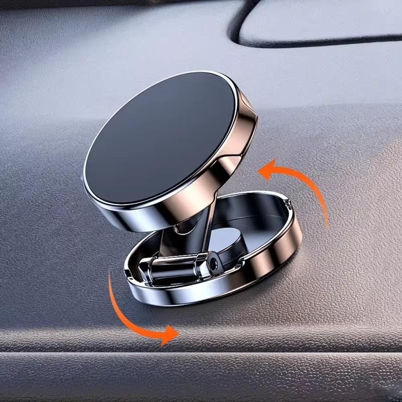 Magnetic Car Phone Holder, 360° Rotatable Foldable Car Phone Holder, Multifunctional Car Interior Accessories for iPhone & All Smartphone