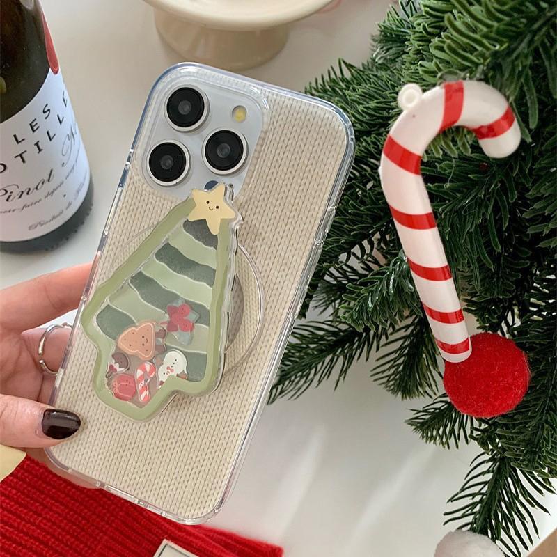 Christmas Themed Magnetic Phone Holder, Cute Cartoon Phone Stand, Anti-slip Phone Holder for iPhone, Mobile Phone Accessories