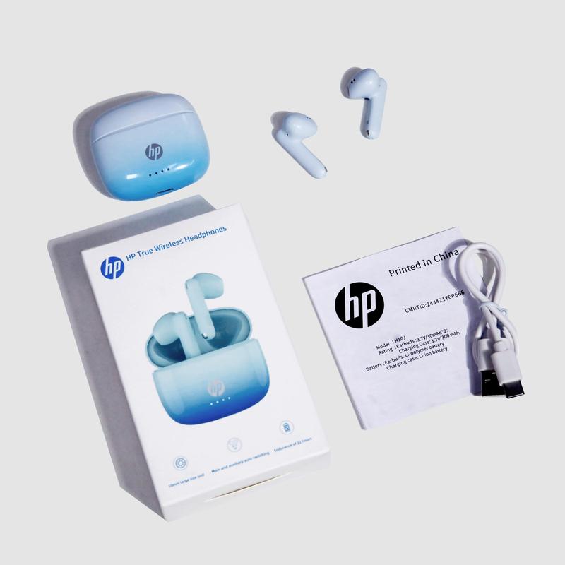 HP Wireless Audio Earbuds, Semi-in-ear Design Noise Cancelling Headphones, Stereo Bass Earphones, IPX4 Waterproof Sports Headset, Electronic Audio Product