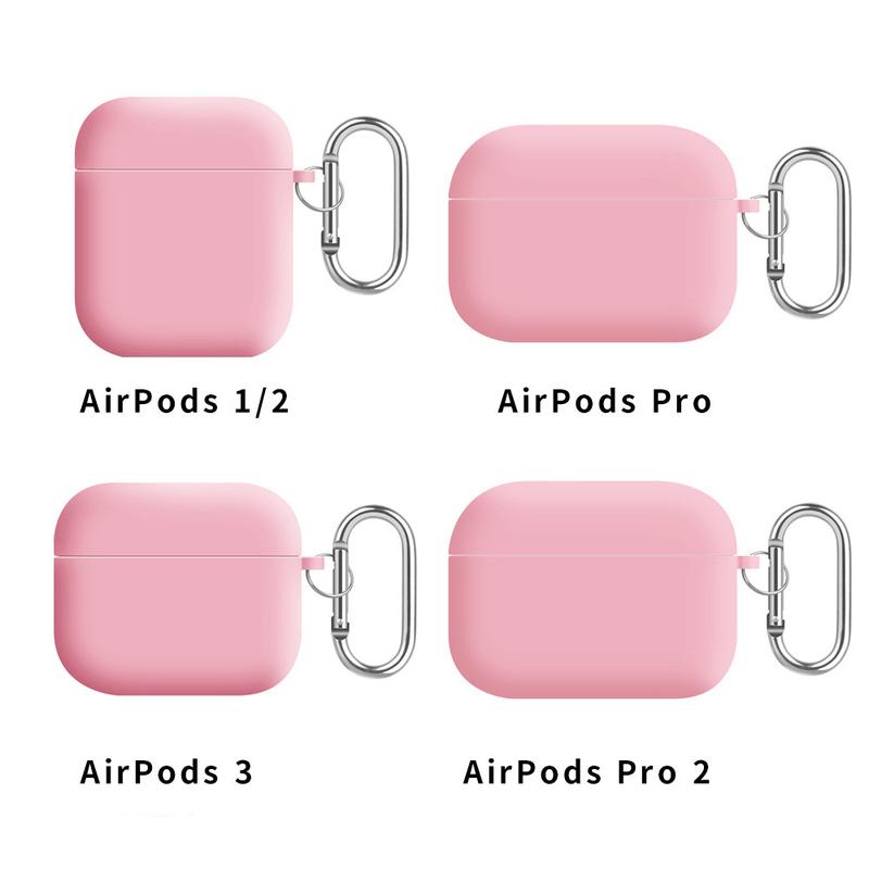 Airpods Case 2&1 Soft Silicone Protective Cover for AirPods 3 Pro Pro2 with Keychain Shockproof for Women