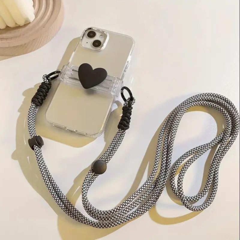 Heart Shaped Phone Chain, Phone Lanyard, Universal Phone Strap for Women & Girls, Fashion Phone Accessories for Daily Use