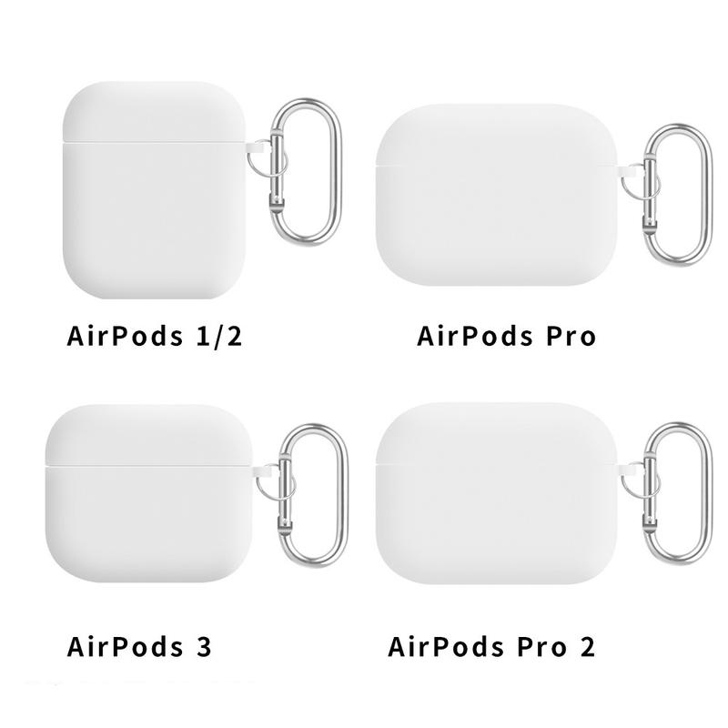 Airpods Case 2&1 Soft Silicone Protective Cover for AirPods 3 Pro Pro2 with Keychain Shockproof for Women