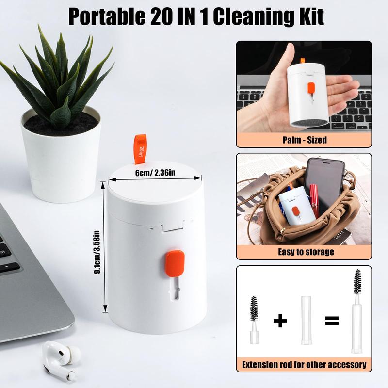 Laptop Phone Screen Cleaner Kit, Computer Keyboard Brush Cleaning Spray for iPhone AirPods MacBook iPad, 20-in-1 Electronic Device Clean Tool for Camera PC Monitor Earbud TV Tablet Car Screens, christmas gift ideas Black Friday Deals tiktok shop store