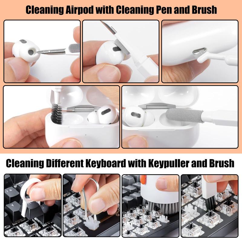 Laptop Phone Screen Cleaner Kit, Computer Keyboard Brush Cleaning Spray for iPhone AirPods MacBook iPad, 20-in-1 Electronic Device Clean Tool for Camera PC Monitor Earbud TV Tablet Car Screens, christmas gift ideas Black Friday Deals tiktok shop store