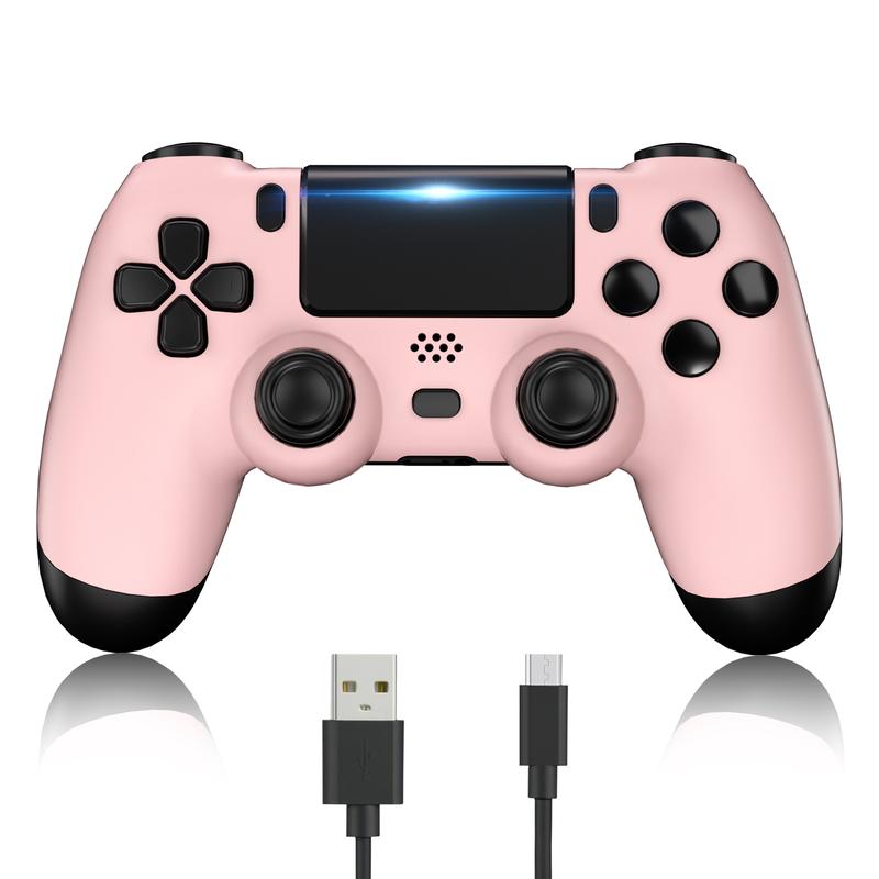 YUYIU Wireless Controller For Ps4 Romote Compatible With Ps4 Slim Pro Windows PC, Controller For Ps4 With 3.5mm Audio Jack, Touch Pad, Six Axis Motion Control, Charging Cable