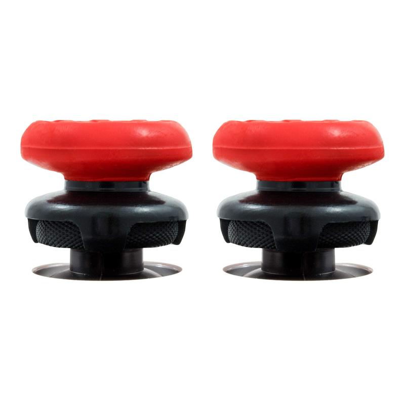 Thumbsticks Inferno for PS4 PS5 Xbox One and Xbox Series X Controller | Performance Thumbsticks | 2 High-Rise Concave | Red