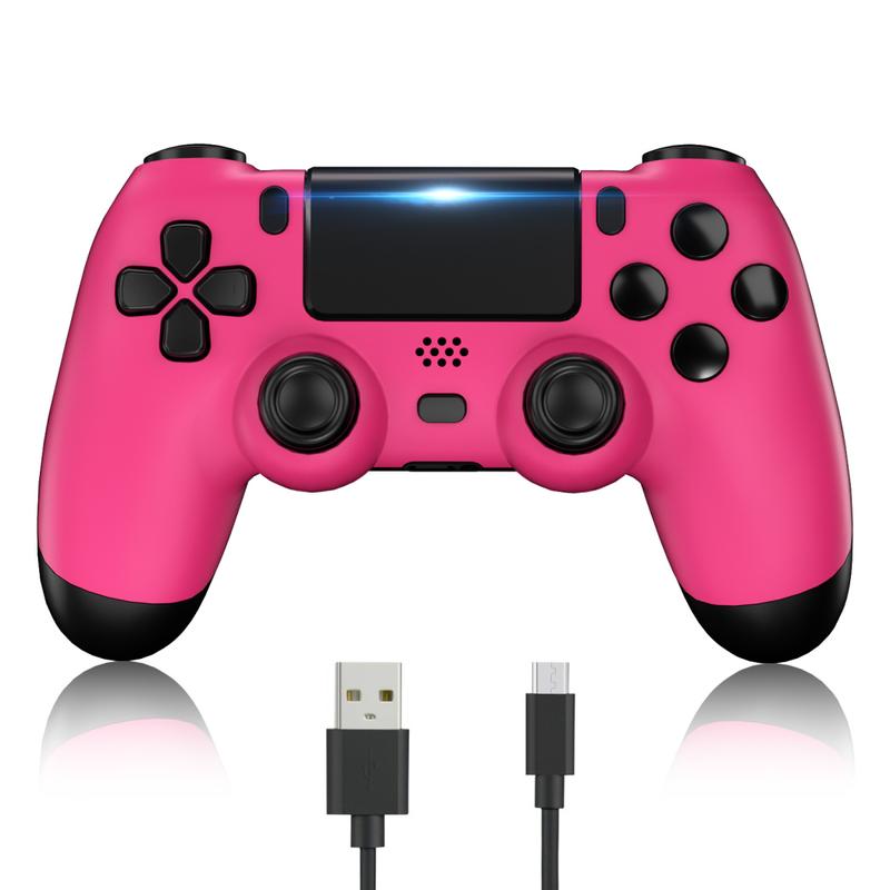 YUYIU Wireless Controller For Ps4 Romote Compatible With Ps4 Slim Pro Windows PC, Controller For Ps4 With 3.5mm Audio Jack, Touch Pad, Six Axis Motion Control, Charging Cable