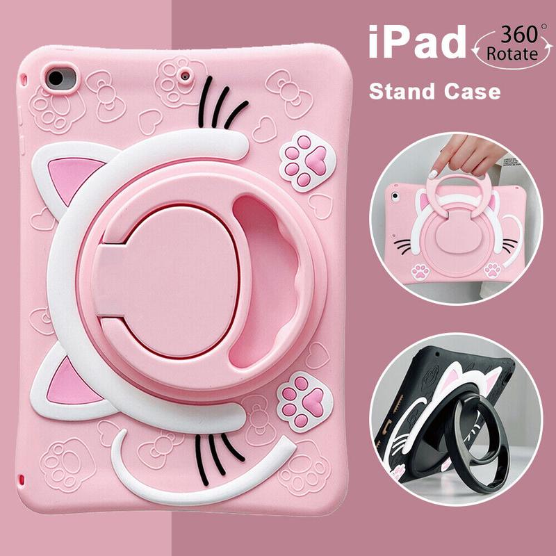 Kids Cute Tablet Case For iPad 5th 6th 7th 8th 9th 10th Generation Rugged Stand