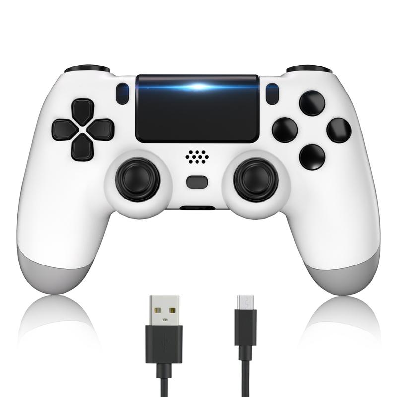 YUYIU Wireless Controller For Ps4 Romote Compatible With Ps4 Slim Pro Windows PC, Controller For Ps4 With 3.5mm Audio Jack, Touch Pad, Six Axis Motion Control, Charging Cable