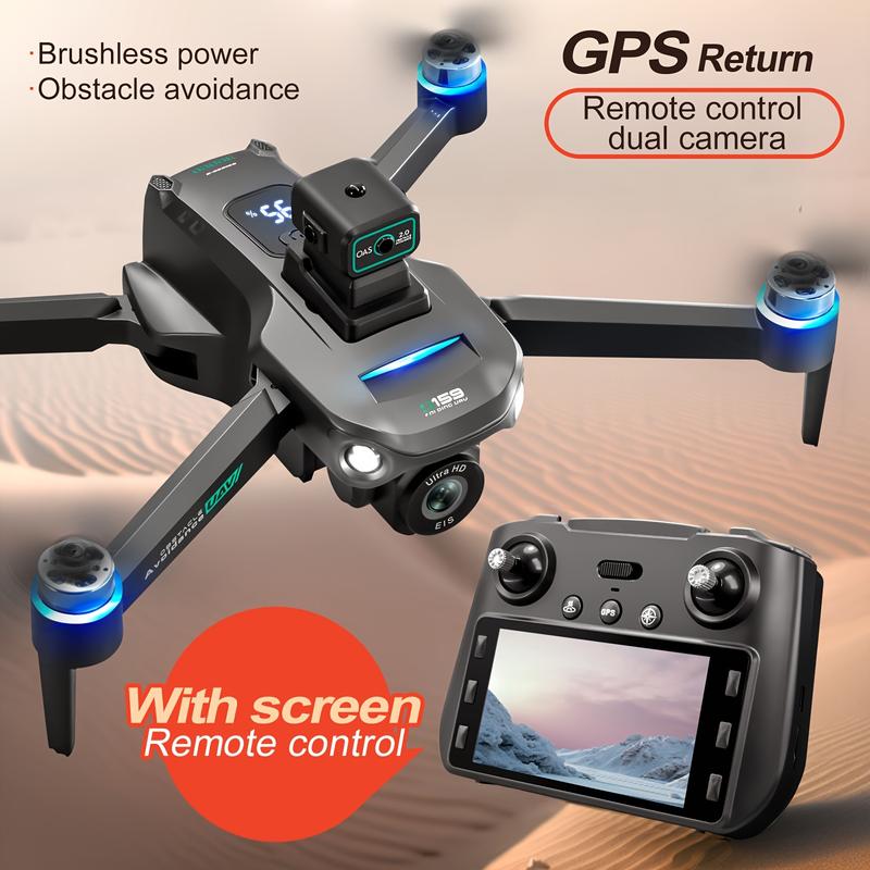 S159 Drone, Dual Cameras, GPS Positioning, Obstacle Avoidance, 5.9-Inch Screen