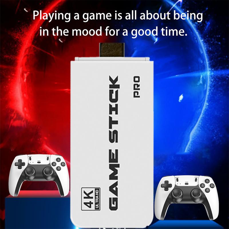 Salange M8 4K Pro Game Stick 64G 30000+ Video Game Console 2.4G Double Wireless Controller 4K Retro Game TV Stick Retro Classic Games