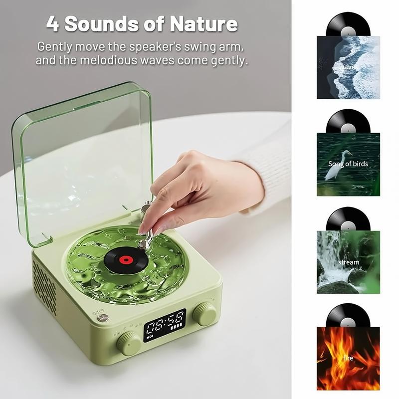 Bluetooth Retro Music Speaker with Projection,Romantic Speaker,Digital Alarm Clock for Bedroomroom,trippy accessories for bedroom,Christmas 2024 music box