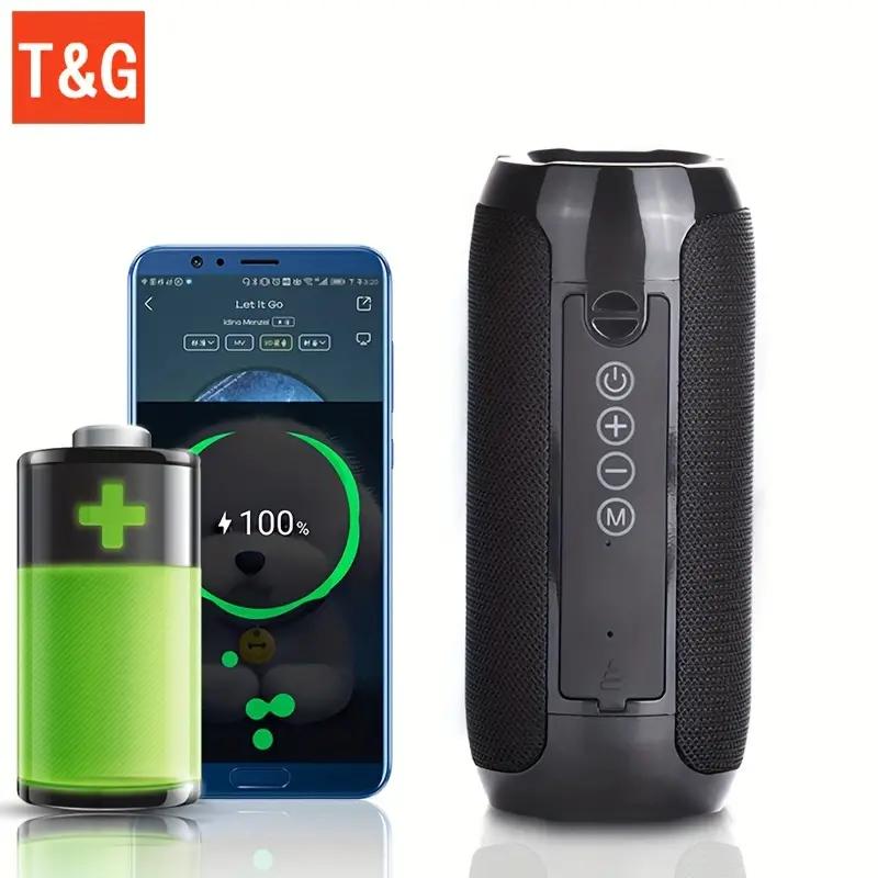 TG117 Portable Wireless Speaker, TWS Stereo, Built - In Mic For Calls - FM Radio, TF Card, USB Playback - Ideal For Use